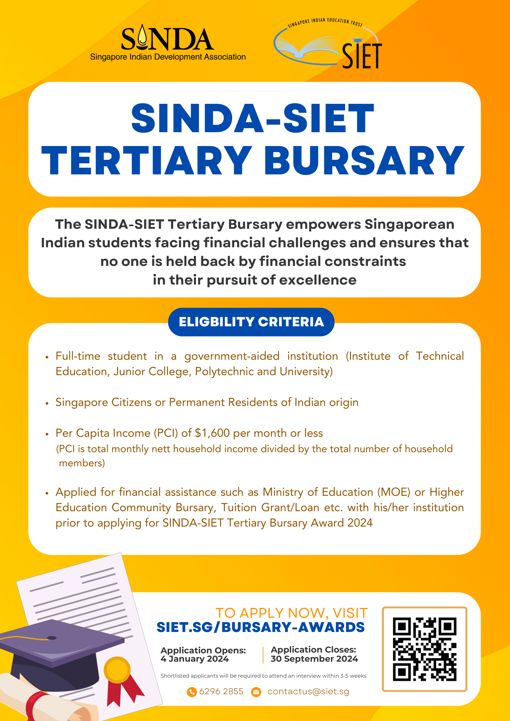 2024 SINDA-SIET TERTIRY BURSARY